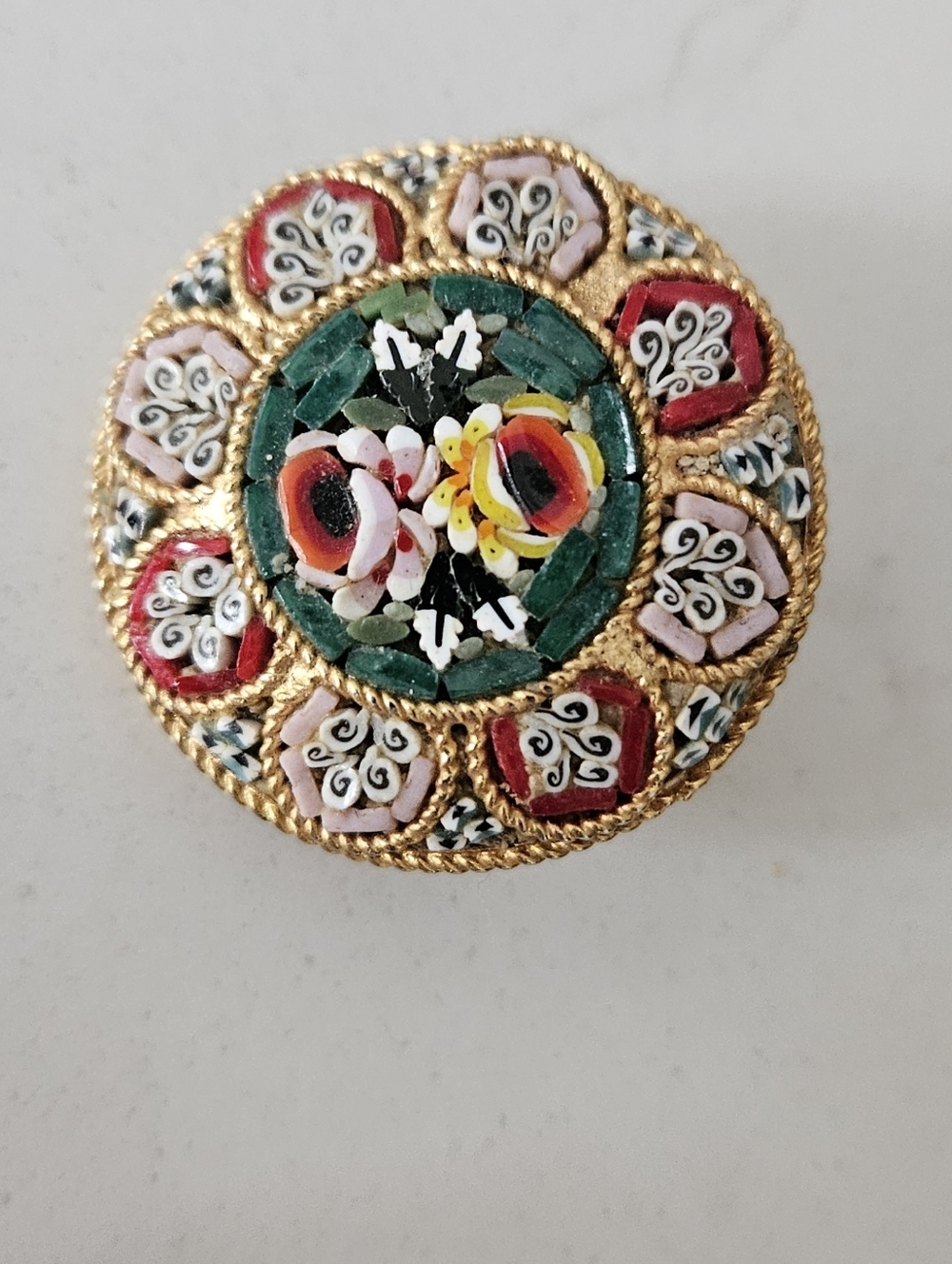 Italian Micro Mosiac Broach Pin